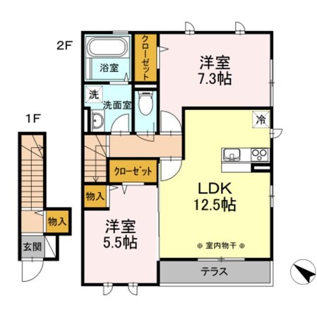 フリージア・Ｋの物件間取画像